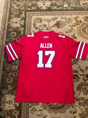 Buffalo Bills Josh Allen fully stitched red alternate jersey Size XL
